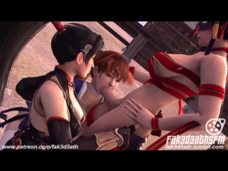 futa nyotengu vs kasumi with momiji